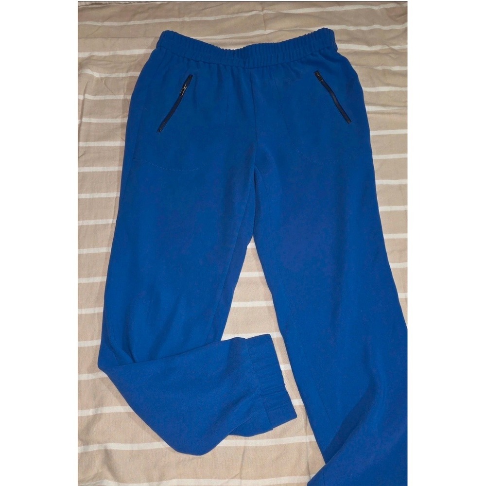 J.Crew Womens Blue Elastic Waist Zip Pocket Jogger PantsSize 0 NEW